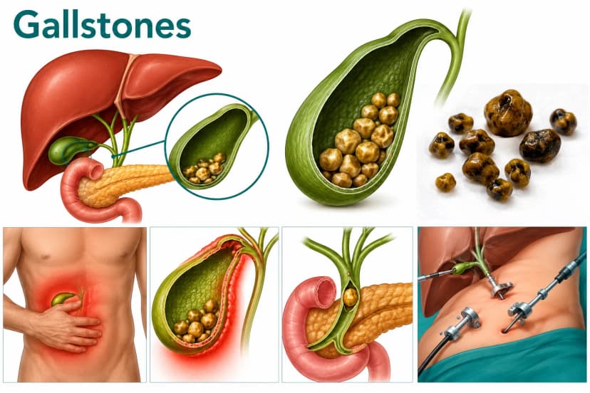 পিত্তথলির পাথর (Gallstones): কারণ, লক্ষণ, চিকিৎসা ও কখন অপারেশন প্রয়োজন