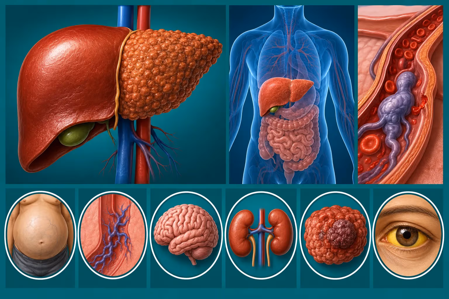 লিভার সিরোসিস (Liver Cirrhosis): কারণ, লক্ষণ, পরীক্ষা, চিকিৎসা, জটিলতা ও প্রতিরোধ