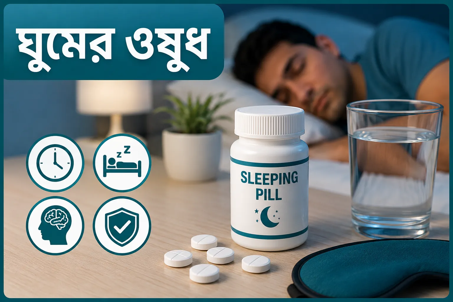 ঘুমের ওষুধ (Sleeping Pills): কখন প্রয়োজন, ঝুঁকি, পার্শ্বপ্রতিক্রিয়া ও নিরাপদ ব্যবহার