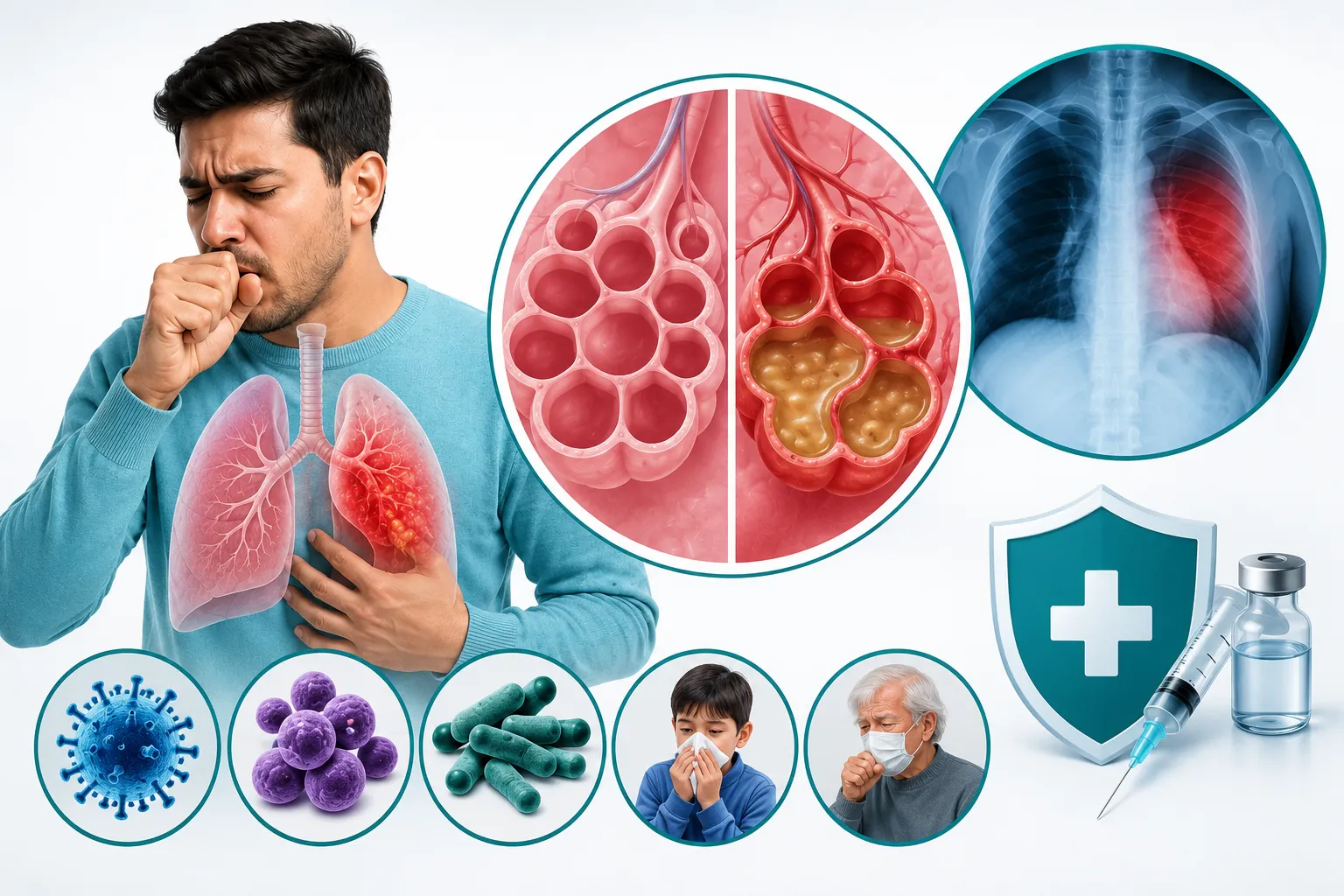 নিউমোনিয়া (Pneumonia): কারণ, লক্ষণ, পরীক্ষা, চিকিৎসা ও প্রতিরোধ